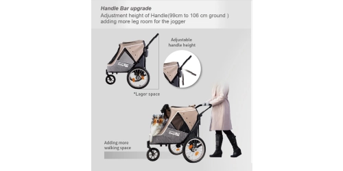 InnoPet Sporty Evolution Latte - wózek do roweru dla psa i kota