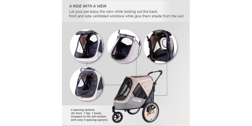 InnoPet Sporty Evolution Latte - wózek do roweru dla psa i kota
